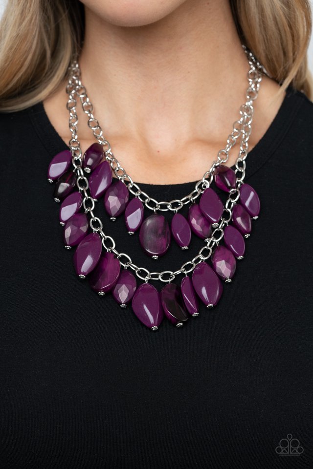 Palm Beach Beauty - Purple - Paparazzi Necklace Image