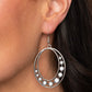 Crescent Cove - White - Paparazzi Earring Image