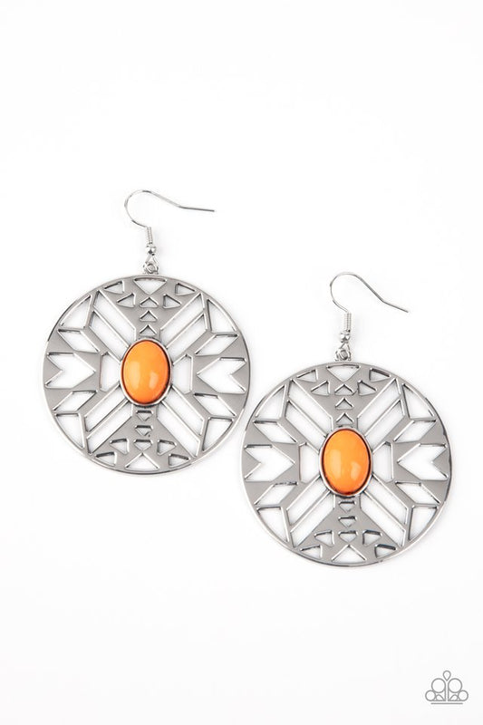 Southwest Walkabout - Orange - Paparazzi Earring Image