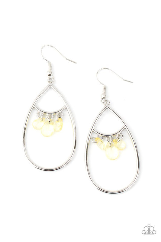 Shimmer Advisory - Yellow - Paparazzi Earring Image