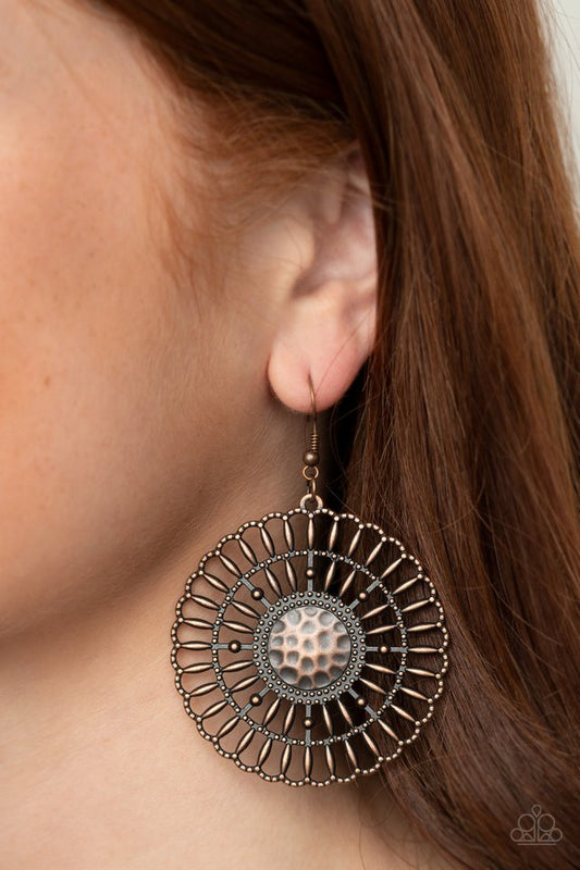 Rustic Groves - Copper - Paparazzi Earring Image