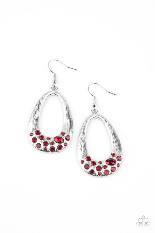 Better LUXE Next Time - Red - Paparazzi Earring Image