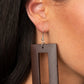Totally Framed - Brown - Paparazzi Earring Image