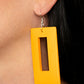 Totally Framed - Yellow - Paparazzi Earring Image