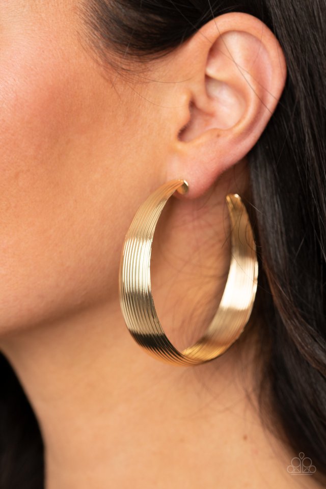 Desert Wanderings - Gold - Paparazzi Earring Image