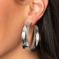 Fearlessly Flared - Silver - Paparazzi Earring Image