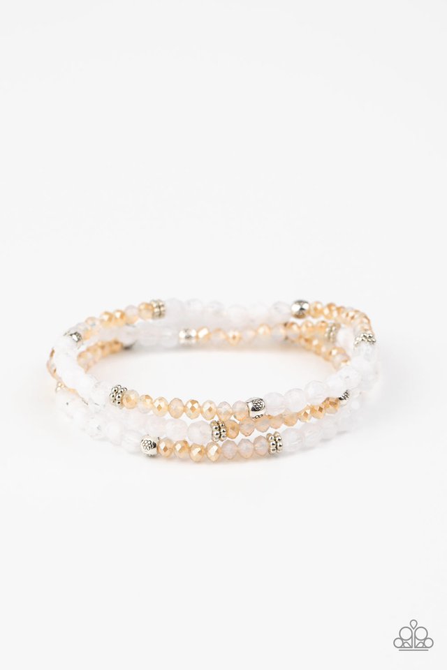 How Does Your Garden GLOW - White - Paparazzi Bracelet Image