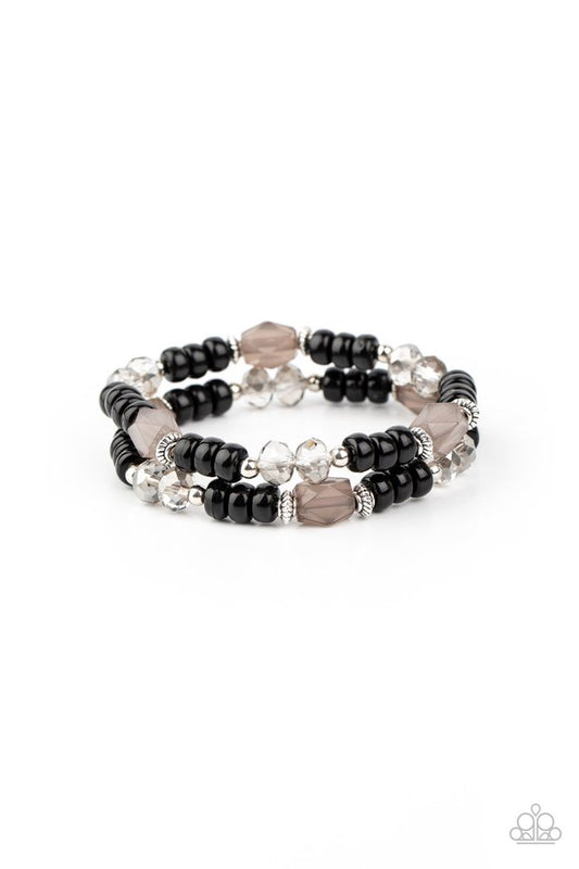 Delightfully Dainty - Black - Paparazzi Bracelet Image