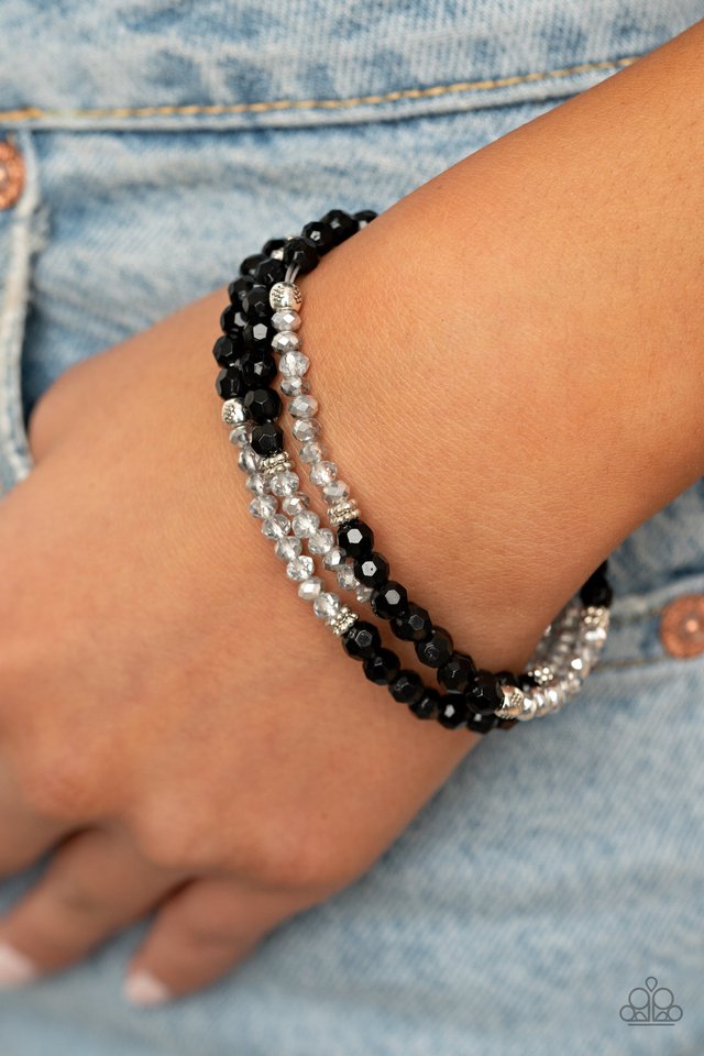 How Does Your Garden GLOW - Black - Paparazzi Bracelet Image