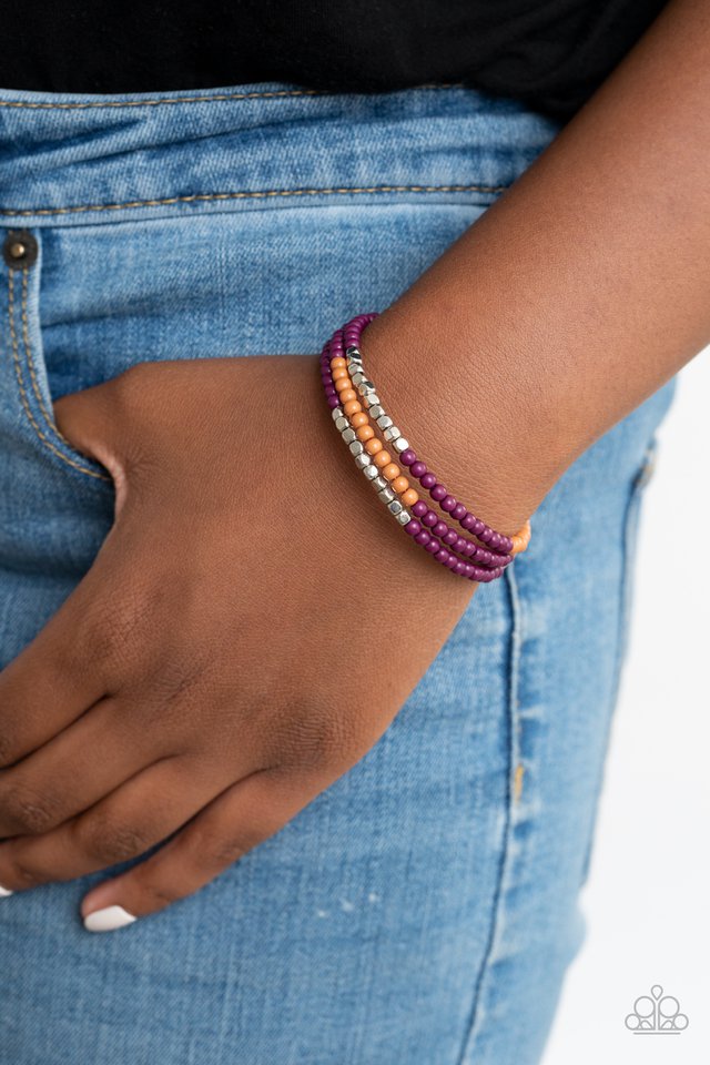 Spiral Dive - Purple - Paparazzi Bracelet Image
