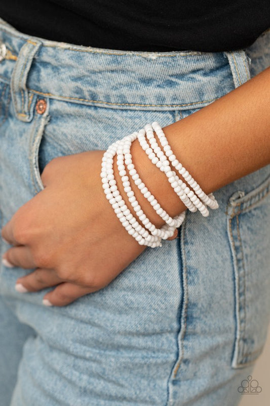 Thank Me LAYER - White - Paparazzi Bracelet Image