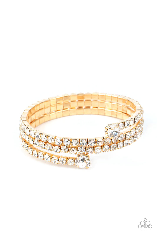 Paparazzi Bracelet ~ After Party Princess - Gold