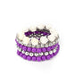 Rose Garden Grandeur - Purple - Paparazzi Bracelet Image