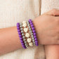 Rose Garden Grandeur - Purple - Paparazzi Bracelet Image