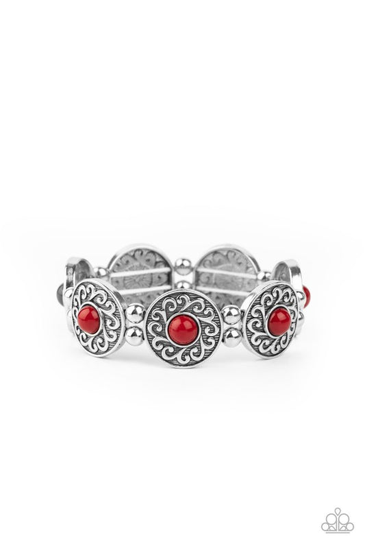 Flirty Finery - Red - Paparazzi Bracelet Image