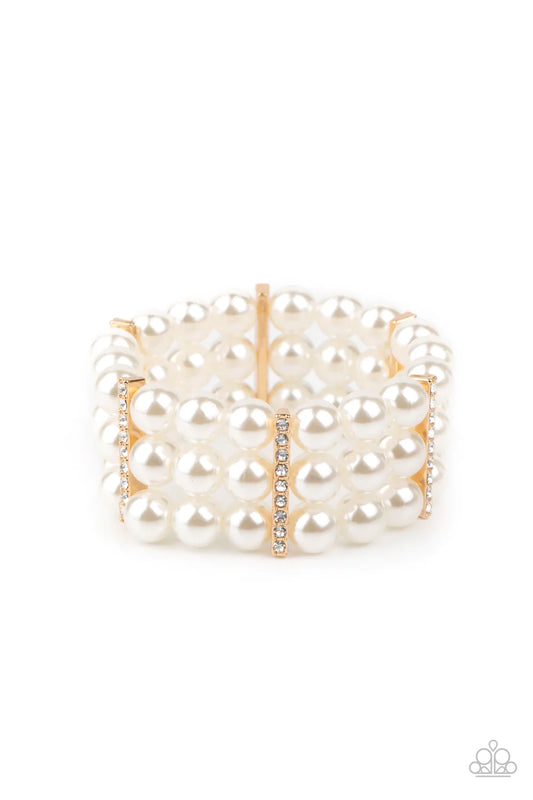 Pulsera Paparazzi ~ Majestad moderna - Oro