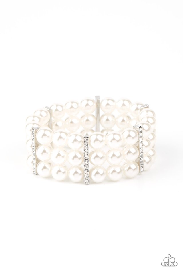 Modern Day Majesty - White - Paparazzi Bracelet Image