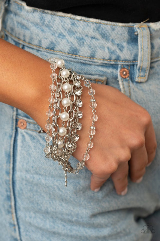 Heiress Hustle - White - Paparazzi Bracelet Image