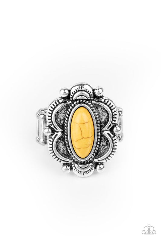 Sage Garden - Yellow - Paparazzi Ring Image