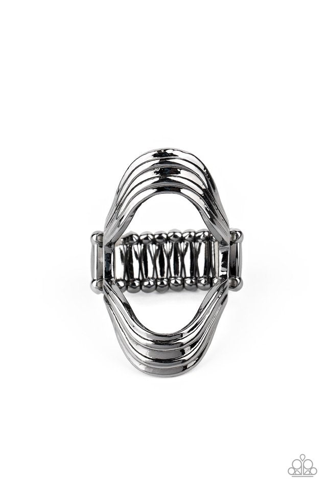 Keep An Open Mind - Black - Paparazzi Ring Image