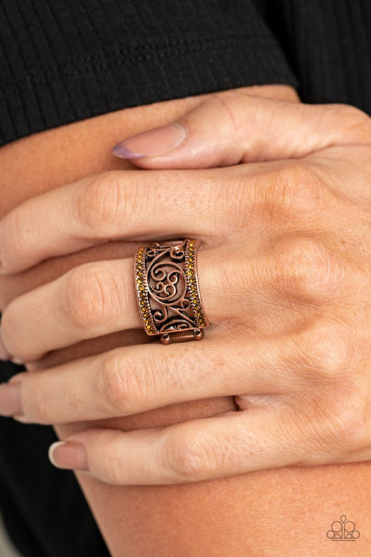 Regal Reflections - Copper - Paparazzi Ring Image