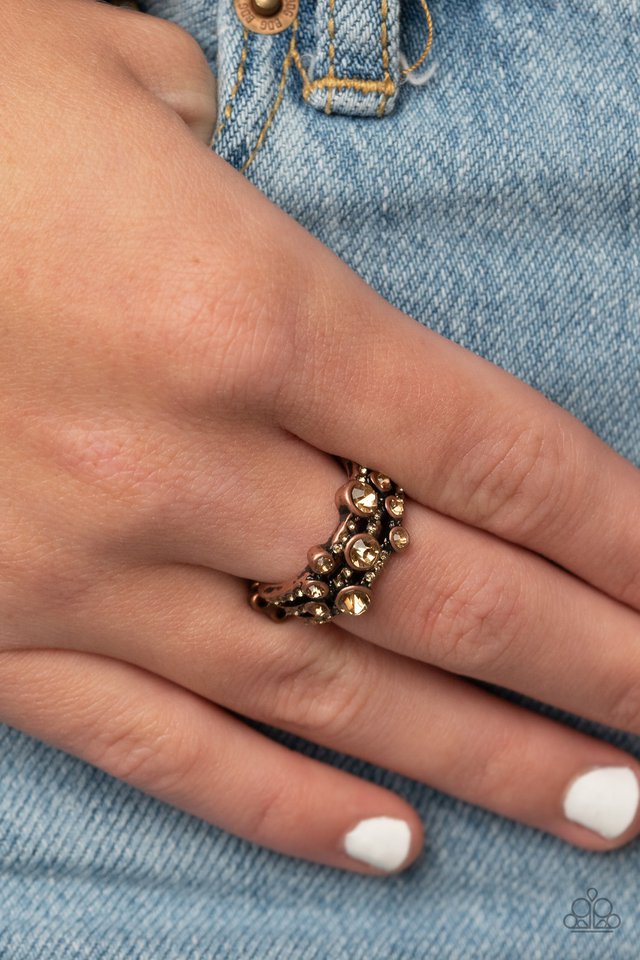 Bubbly Effervescence - Copper - Paparazzi Ring Image