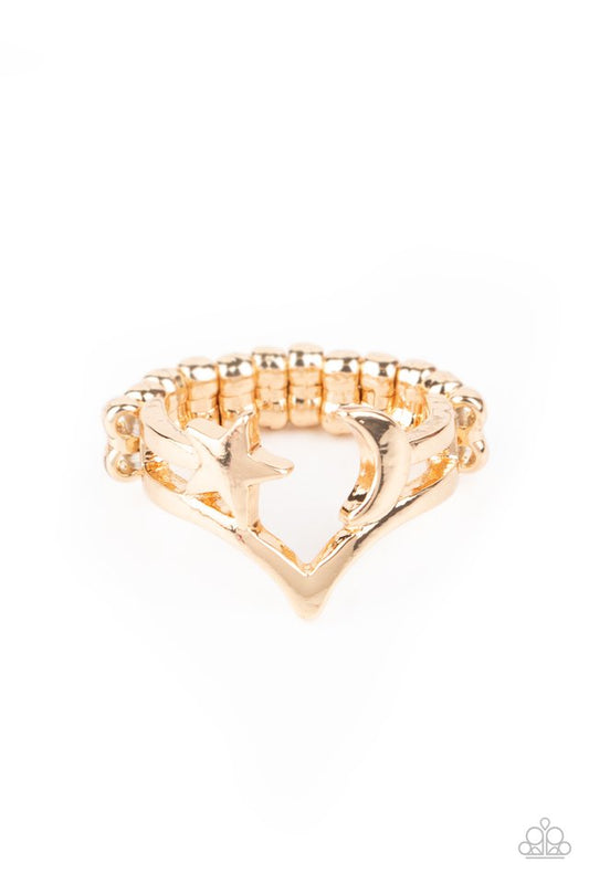 Charmingly Celestial - Gold - Paparazzi Ring Image