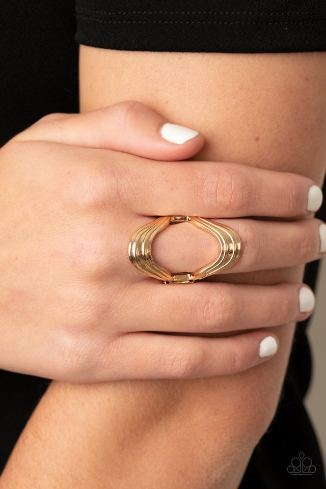 Keep An Open Mind - Gold - Paparazzi Ring Image