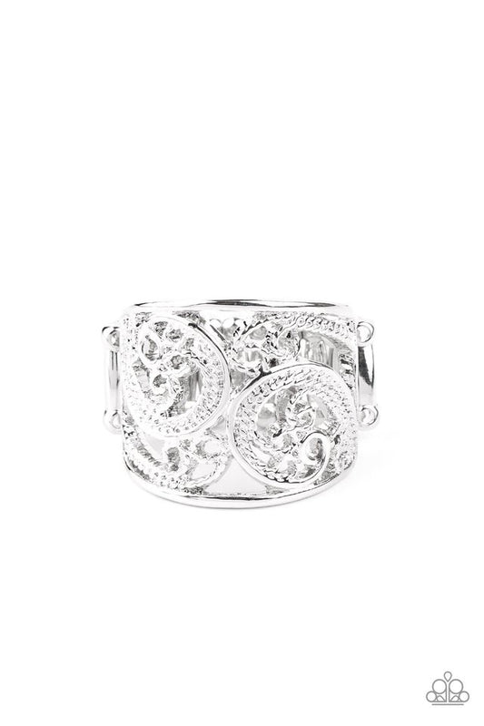 Turning The Tides - Silver - Paparazzi Ring Image