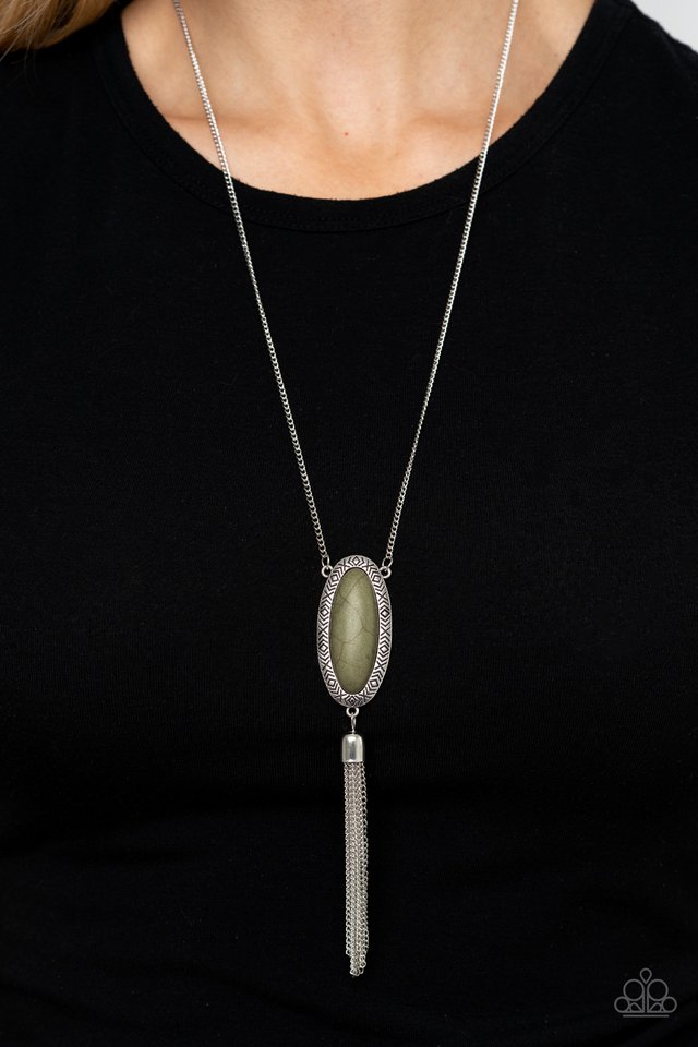 Ethereal Eden - Green - Paparazzi Necklace Image