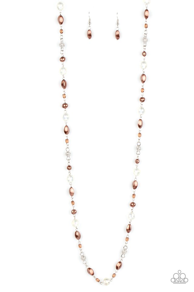 Twinkling Treasures - Brown - Paparazzi Necklace Image