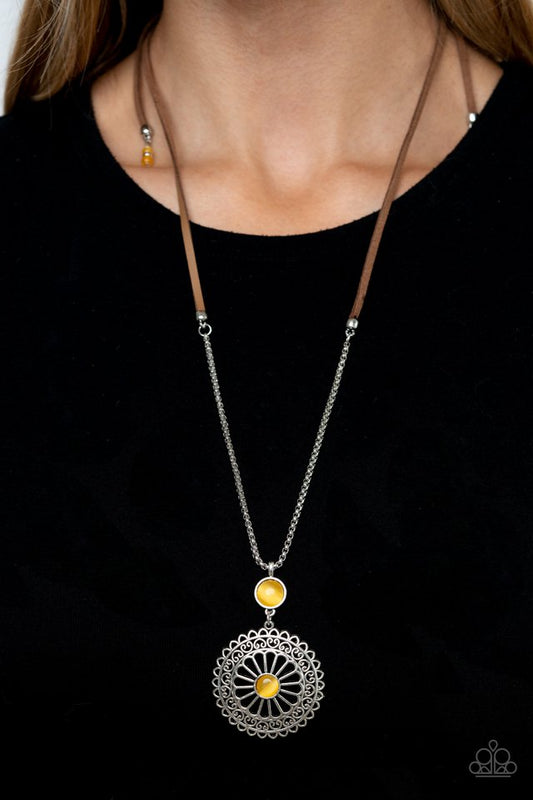 Where No MANDALA Has Gone Before - Yellow - Paparazzi Necklace Image