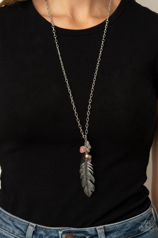 Feather Flair - Pink - Paparazzi Necklace Image