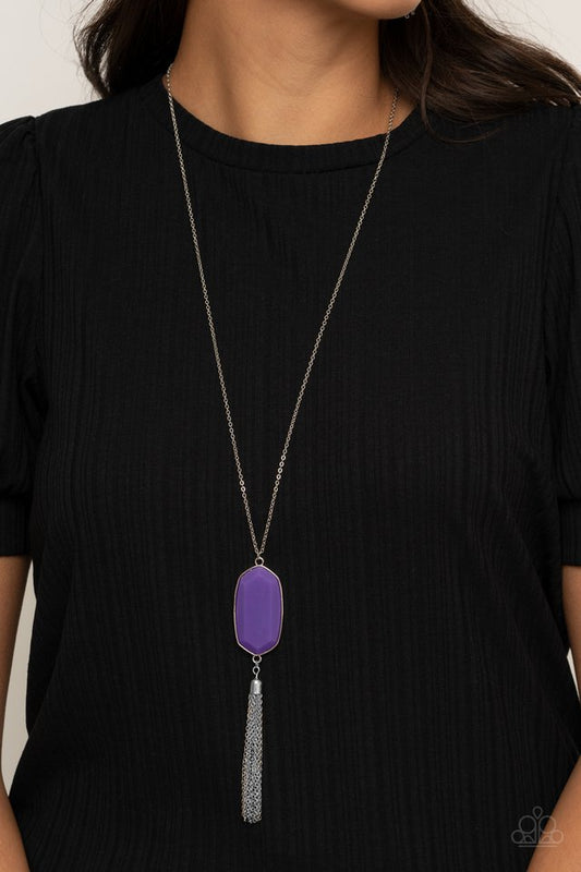 Got A Good Thing GLOWING - Purple - Paparazzi Necklace Image