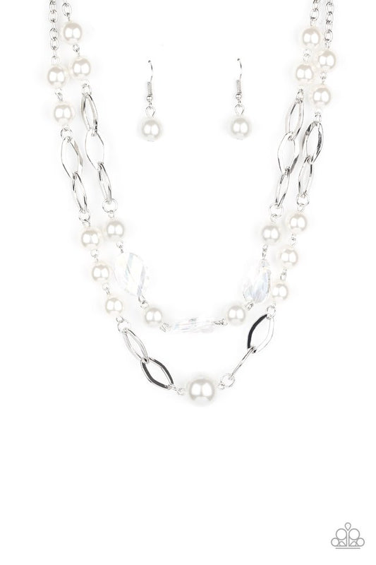 Fluent In Affluence - White - Paparazzi Necklace Image