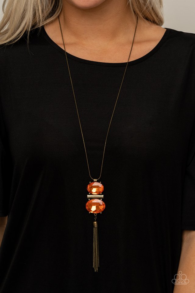 Runway Rival - Orange - Paparazzi Necklace Image