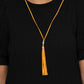 Hold My Tassel - Yellow - Paparazzi Necklace Image