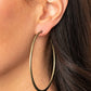 Flat Spin - Brass - Paparazzi Earring Image