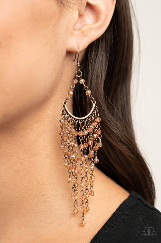 Metro Confetti - Copper - Paparazzi Earring Image