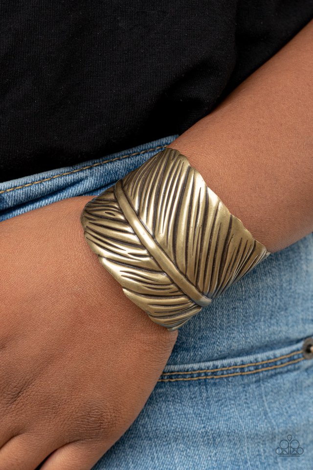 Where Theres a QUILL, Theres a Way - Brass - Paparazzi Bracelet Image
