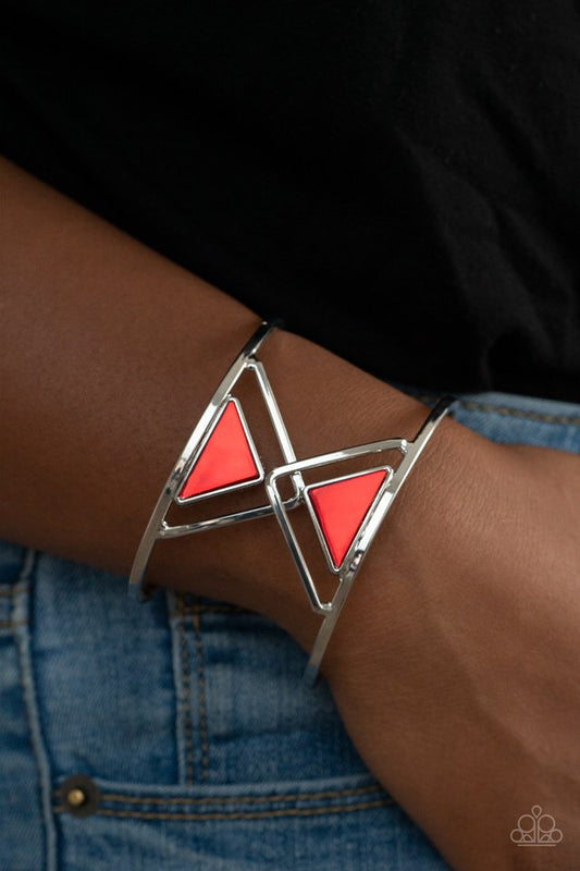 Pyramid Palace - Red - Paparazzi Bracelet Image