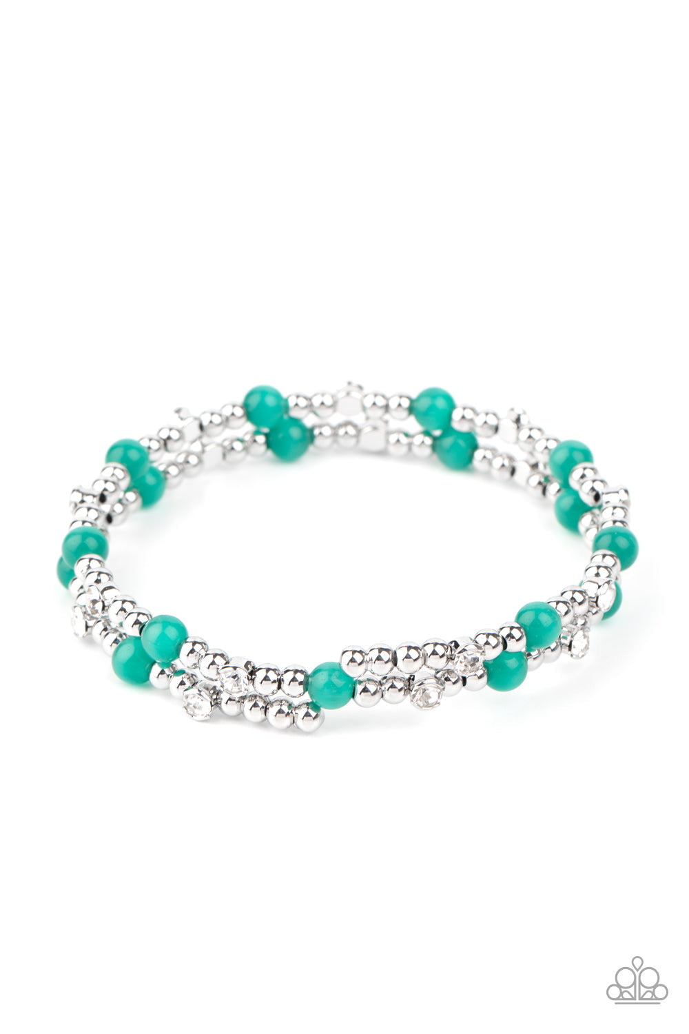 Pulsera Paparazzi ~ Ethereally Entangled - Verde