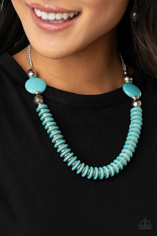 Desert Revival - Blue - Paparazzi Necklace Image