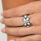 Boho Butterfly - White - Paparazzi Ring Image