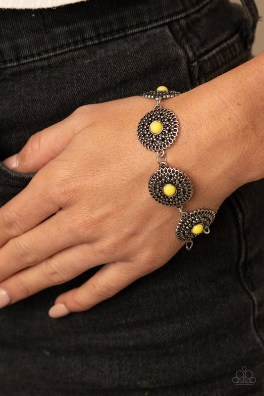 Mojave Mandalas - Yellow - Paparazzi Bracelet Image