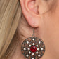 GLOW Your True Colors - Red - Paparazzi Earring Image