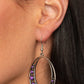 Crescent Cove - Purple - Paparazzi Earring Image