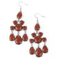 Afterglow Glamour - Brown - Paparazzi Earring Image