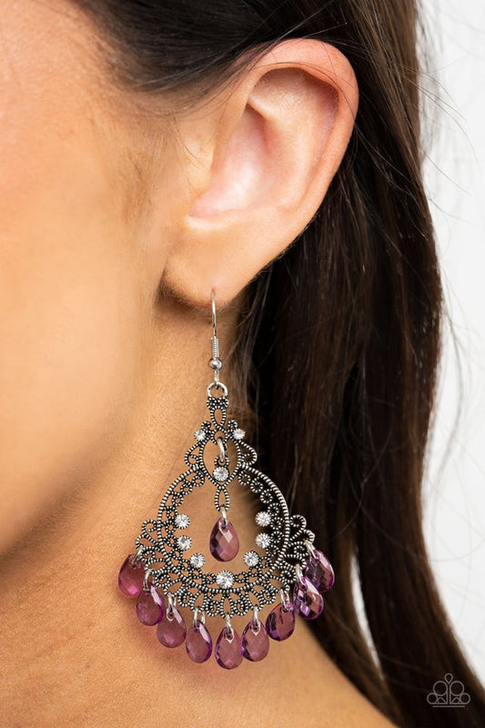 Lyrical Luster - Purple - Paparazzi Earring Image