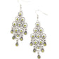Chandelier Cameo - Green - Paparazzi Earring Image